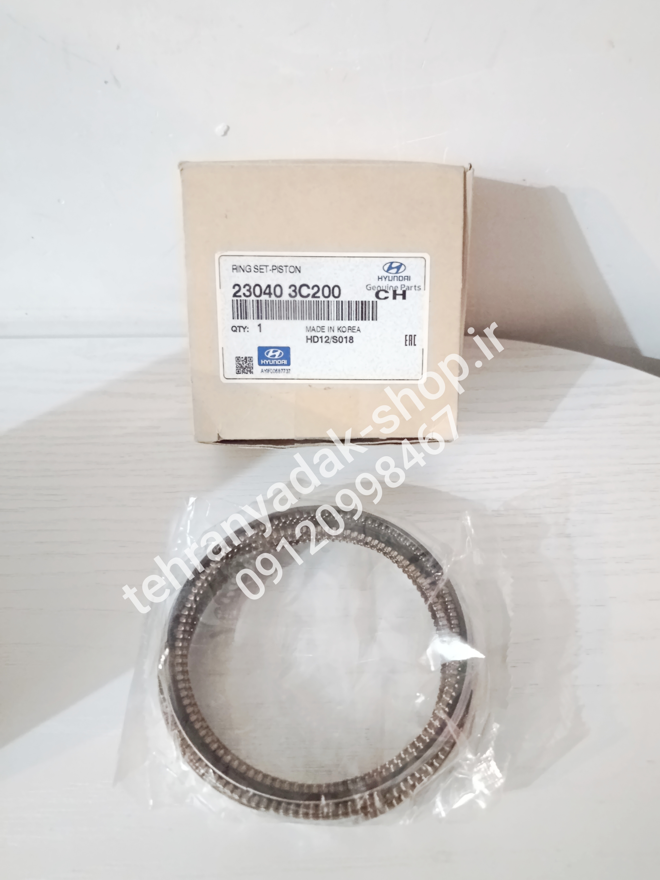 رینگ پیستون استاندارد هیوندای و کیا ، اسپورتیج ، توسان ،جنسیس ، ix55اصلی 230403C200